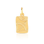Pendentif zodiaque or 750 jaune Sagittaire