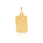 Pendentif zodiaque or 750 jaune Capricorne
