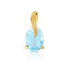 Pendentif or 750 jaune topaze bleue traitée