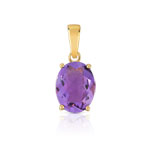 Pendentif or 750 jaune am&eacute;thyste