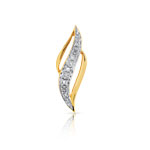 Pendentif or 750 2 tons diamant