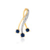 Pendentif or 750 2 tons saphir et diamant