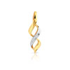 Pendentif or 750 2 tons diamant