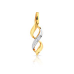 Pendentif or 750 2 tons diamant