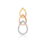 Pendentif 3 ors 750 diamant