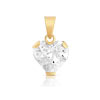 Pendentif or 750 jaune et zirconia