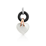 Pendentif 2 ors 750 diamant et nacre