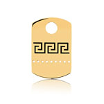 Pendentif or 750 et acier