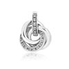 Pendentif or 750 blanc diamant