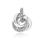 Pendentif or 750 blanc diamant