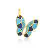 Pendentif or 750 jaune émaillé