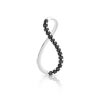 Pendentif or 750 blanc diamant noir