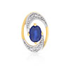 Pendentif or 750 2 tons saphir et diamant