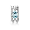 Pendentif or 750 blanc aigue-marine et diamant