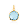 Pendentif or 750 topaze bleue traitée