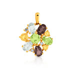 Pendentif or 750 jaune pierre fine et diamant