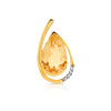 Pendentif or 750 2 tons citrine et diamant