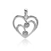 Pendentif or 750 blanc diamant