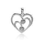 Pendentif or 750 blanc diamant