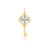 Pendentif or 750 2 tons diamant