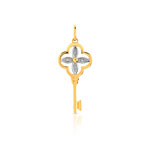 Pendentif or 750 2 tons diamant