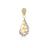 Pendentif or 750 2 tons diamant