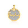 Pendentif acier et or 750 jaune