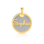 Pendentif acier et or 750 jaune