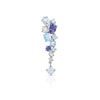 Pendentif or 750 blanc pierre fine