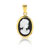 Pendentif or 750 jaune cam&eacute;e nacre et onyx