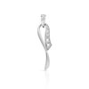 Pendentif or 750 blanc diamant