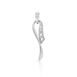 Pendentif or 750 blanc diamant