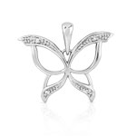 Pendentif or 750 blanc diamant