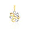 Pendentif or 750 2 tons diamant