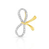 Pendentif or 750 2 tons diamant