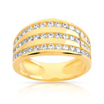 Bague or 750 jaune diamant