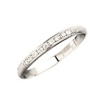 Alliance demi-tour or 750 blanc diamants