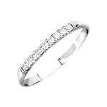 Alliance demi-tour or 750 blanc diamants
