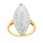 Bague 2 ors 750 diamant