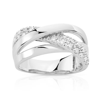 Bague Or Blanc Diamant Femme Bague Maty