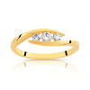 Bague Trilogy or 750 jaune diamant