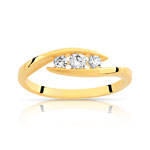 Bague Trilogy or 750 jaune diamant