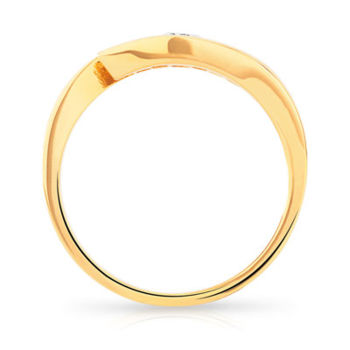 Bague or 750 jaune trilogie diamants