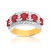 Bague 2 ors 750 rubis et diamant