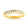 Alliance demi-tour or 750 jaune diamant