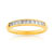 Alliance demi-tour or 750 jaune diamant