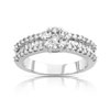 Bague or 750 blanc diamant