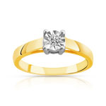 Bague or 750 2 tons diamant