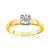 Bague or 750 2 tons diamant