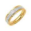 Bague or 750 2 tons diamant